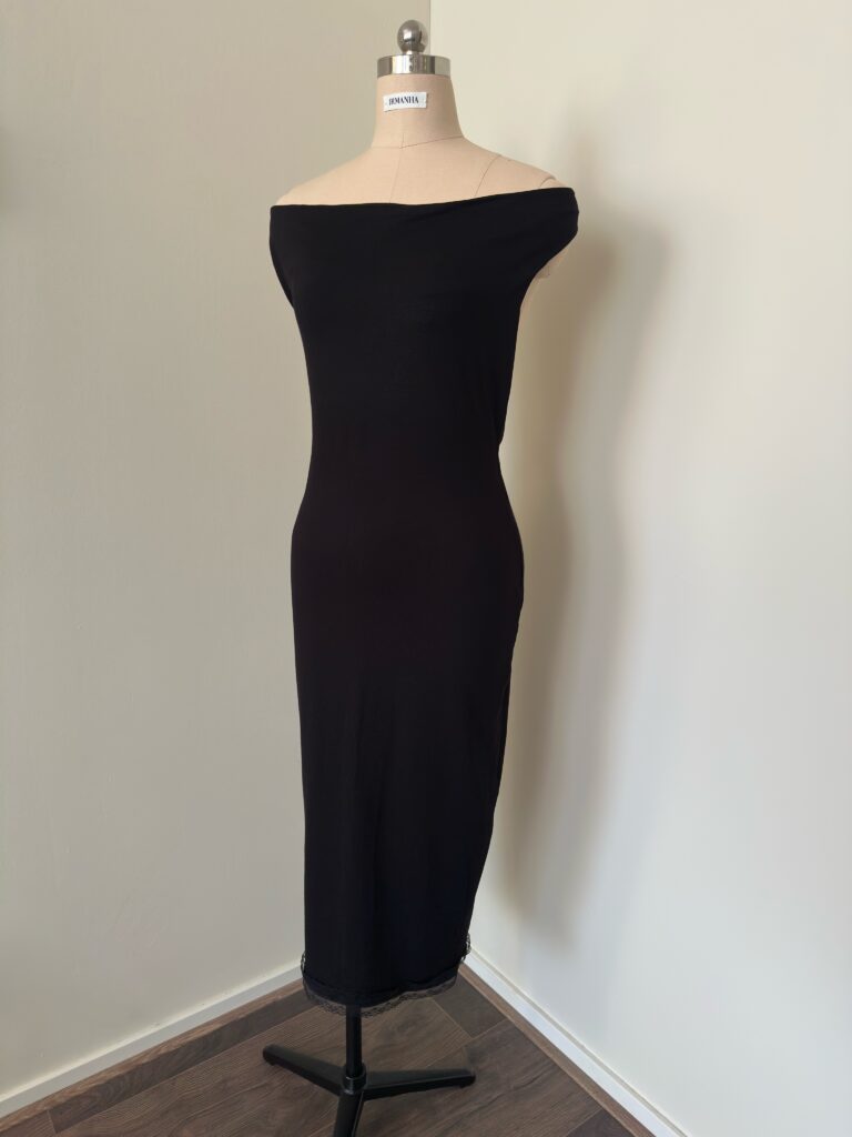 Draped lace dress